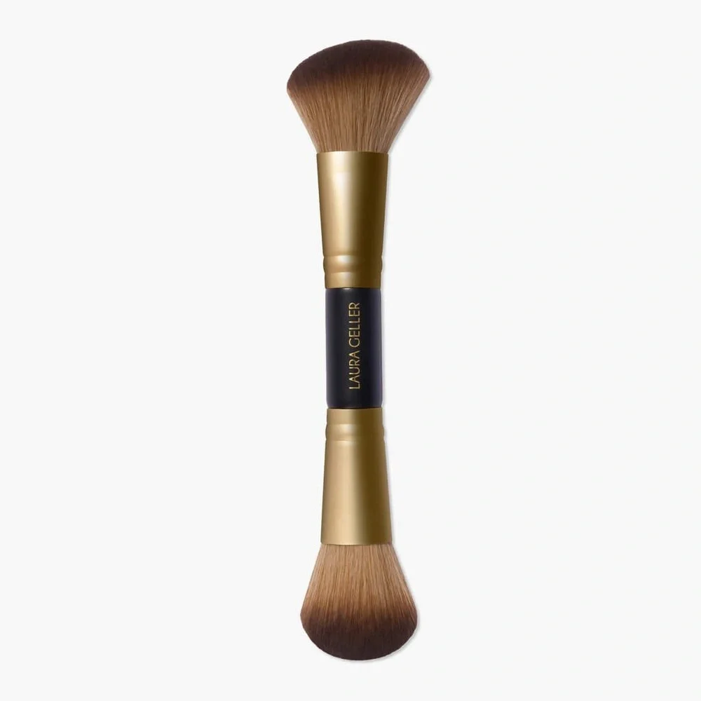 Laura Geller Dual-Ended Blush + Bronzer Brush Cheek Sweep,‎ NEW
